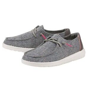 Hey Dude Wendy Confetti Black Slip On Loafers Womens Size 8‎ Grey 121414789